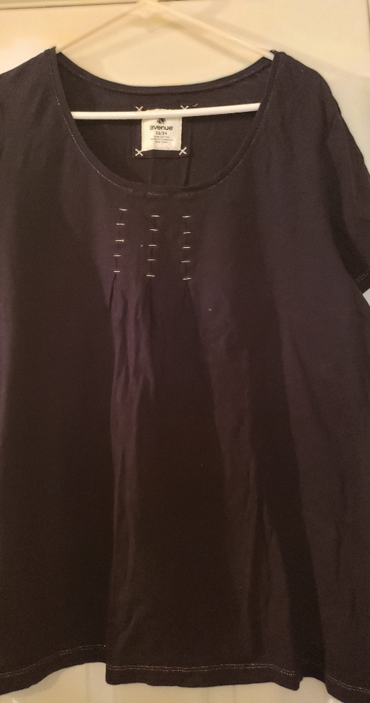 Black short sleeve top